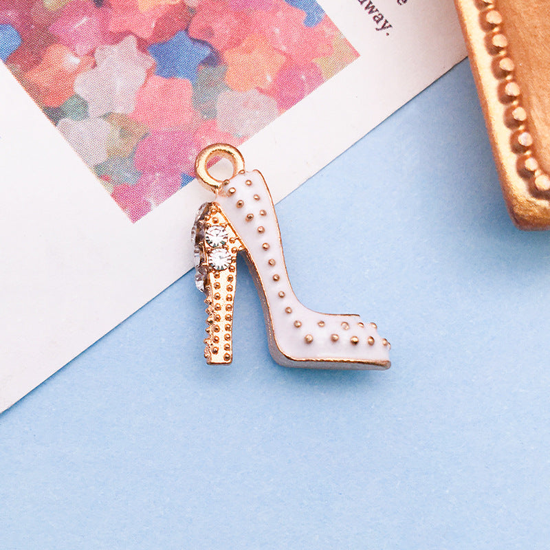 Wholesale Dripping Oil White Urban Beauty Alloy Cartoon Necklace Bracelet Pendant